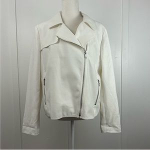 Ann Taylor womens jacket light weight white size 14